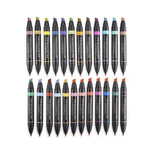 Prismacolor 3721 Premier Double-Ended Art Markers, Fine and Chisel Tip, 24-Count